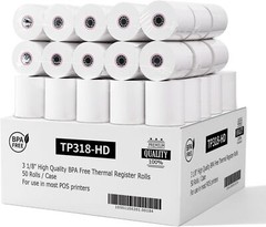 3 1/8 x 230 Thermal Paper Receipt Rolls (50 Pack) 55 GSM Premium Quality