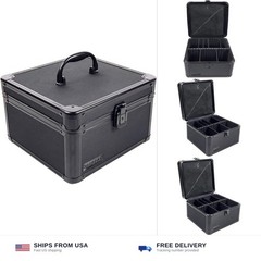 Vaultz Portable Safe Box – 10 x 10 x 6.5 Inch Large Storage Box with Lock, Me…