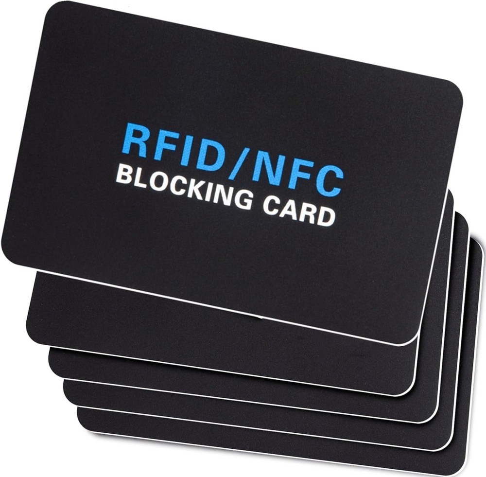 RFID Blocking Card,5Pack Contactless NFC Debit Credit Card Passport Protector bl