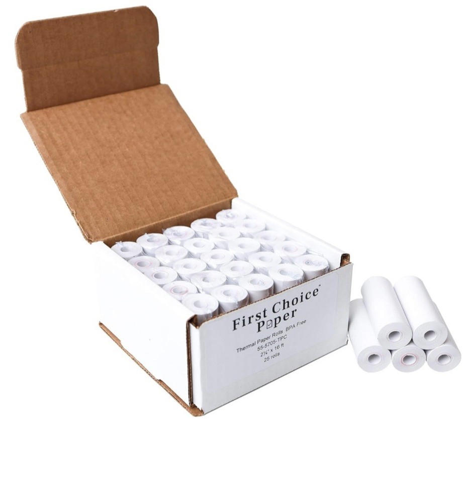 2 1/4&Prime; X 16&prime; Coreless Thermal Paper Rolls for Poynt Smart Payment Terminal – 25