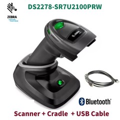 Zebra DS2278-SR7U2100PRW Cordless Bluetooth Area Imager 1D/2D Barcode Scanner US