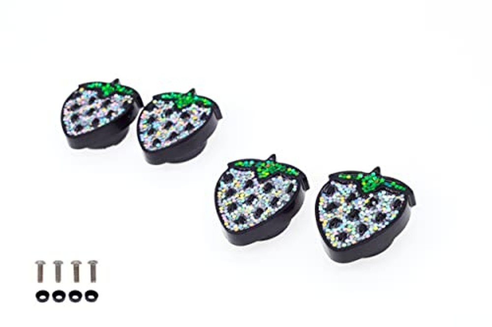 FD&D Multiple Use Shining Screw Cap, Silver Strawberry Pattern with M6 Machin…