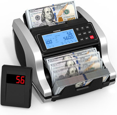 Money Counter Machine with Value Count, UV/MG/IR/MT/DD Counterfeit Bill Detectio