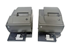 (QTY. 2) NCR 7167-6011-9001 RealPOS Multifunction MICR Thermal Printer Black