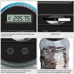 X-Large Piggy Bank Digital Coin Counting Bank LCD Digital Coin Counter Kids