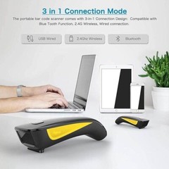 Escáner de código QR, mini escáner de código de barras compatible con Bluetooth.