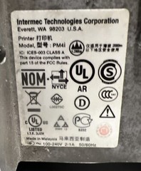 Intermec Model: PM4i Barcode Printer. IMC-PM4i-WORF Used Surplus