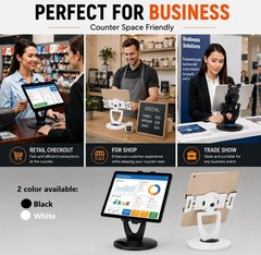 MAX SMART Tablet Stand for POS, Weighted Base Holder for Retail & Reception