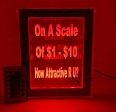 Personalized Tip Box Raffle Fund Raiser Donation Jar Engraved Light Changing LED