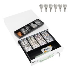 13&Prime; Heavy Duty POS Cash Drawer 4Bill/5Coin, Removable Coin Compartment, 24V, RJ1