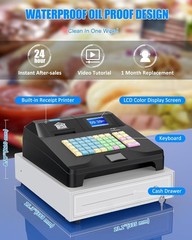 PERFIWARE CASH REGISTER WITH CHECKPORT CASH DRAWER & RECEIPT PRINTER