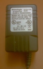 *NEW* Metrologic AC adapter 35-5.2-200R, Part No. 6155, 5.2VDC, 200mA for MS9520