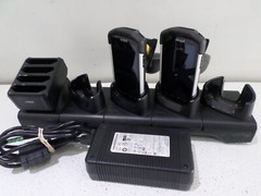 2 x Symbol TC70 Mobile Computers w/ Quad Dock and Pistol Grips TC700H-KC11ES-NA