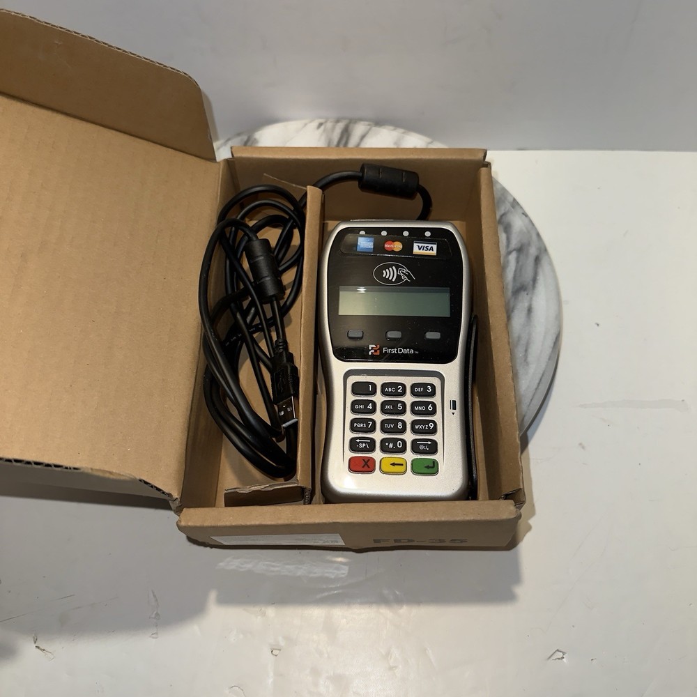 First Data FD-35 PinPad Wi-Fi Credit Card Terminal ~ COMPLETE IN BOX ~