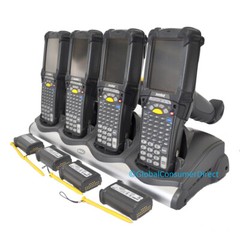 Lot of 4x Motorola Zebra MC92N0-G90SXEYA5WR WEH 6.5 1D Barcode Scanner + Cradle