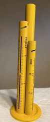 Money Bank Counting Tubes Metal Quarter Dime Nickel 12 Inches High Yellow
