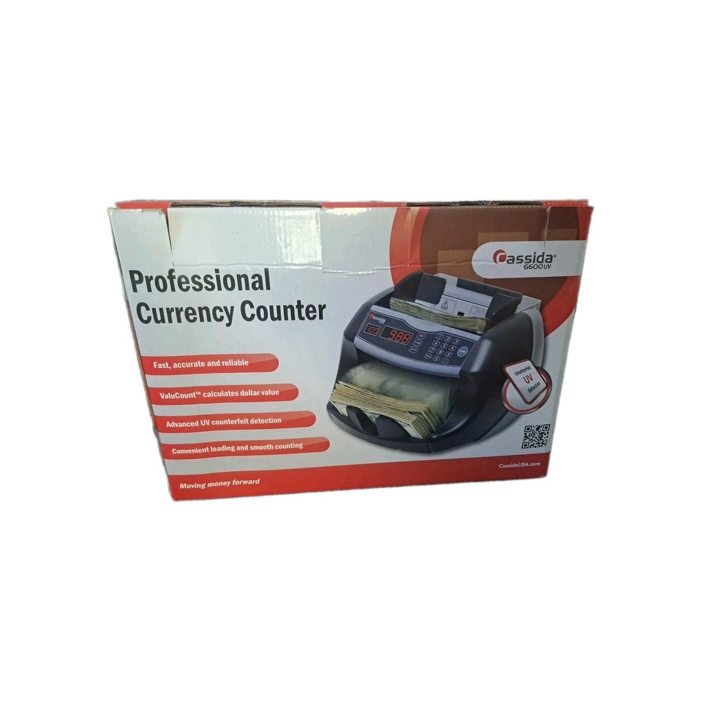 Cassida 6600 Ultraviolet Counterfeit Detection Currency Counter (New – Open Box)
