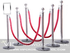 Rope Stanchions, Rope Barriers, Rope Stands, Combo Set, VIP CROWD CONTROL