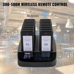 16 Pagers Wireless Restaurant Paging System With Touch Screen Control