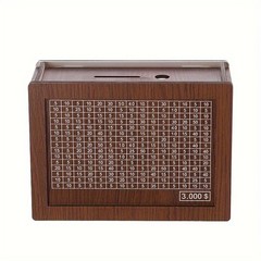 Cash Vault Wooden Savings Box Cash Holder Saver Money Saving Box With Countdown