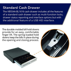 APG Standard- Duty 16” Electronic Point of Sale Cash Drawer | Vasario Series VBS