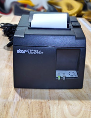 **Receipt Printer STAR TSP100 FUTURE PRINT THERMAL with wires**