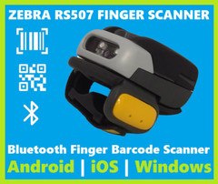 Zebra RS507 Rugged Wireless Bluetooth Finger Barcode Scanner 2D/1D/QR Code!🔥⭐