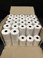 3 1/8&Prime; x 230&prime; White Thermal PoS Receipt Paper 47 Rolls TP-3230 Black Image New