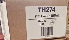 2 1/4&Prime; x 74&prime; THERMAL PAPER ROLLS 50 Rolls Per Box (Brand New)