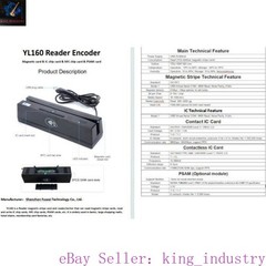 A YL160 4in1 Multi Magnetic Card Reader EMV/ IC Chip/RFID/PSAM Reader Writer USB