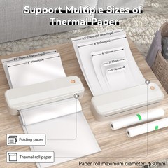 Portable P40 A4 Printer Wireless Travel Thermal Printer Multiple Printing Sizes