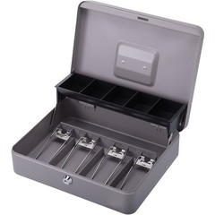 Sparco Controller Cash Box – 5 Coin – Gray – 3.4&Prime; Height x 11.4&Prime; Width x 7.5&Prime;
