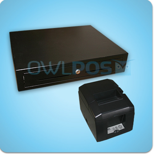 Square Stand Bundle Star TSP650II TSP654IIU USB Receipt Printer & Cash Drawer
