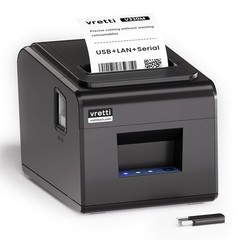 80mm Thermal Receipt Printer – USB, Serial, LAN – Kitchen POS, ESC/POS Compatibl