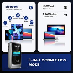 Eyoyo Mini Bluetooth QR Code Scanner W/ LCD Display for Library Store Inventory