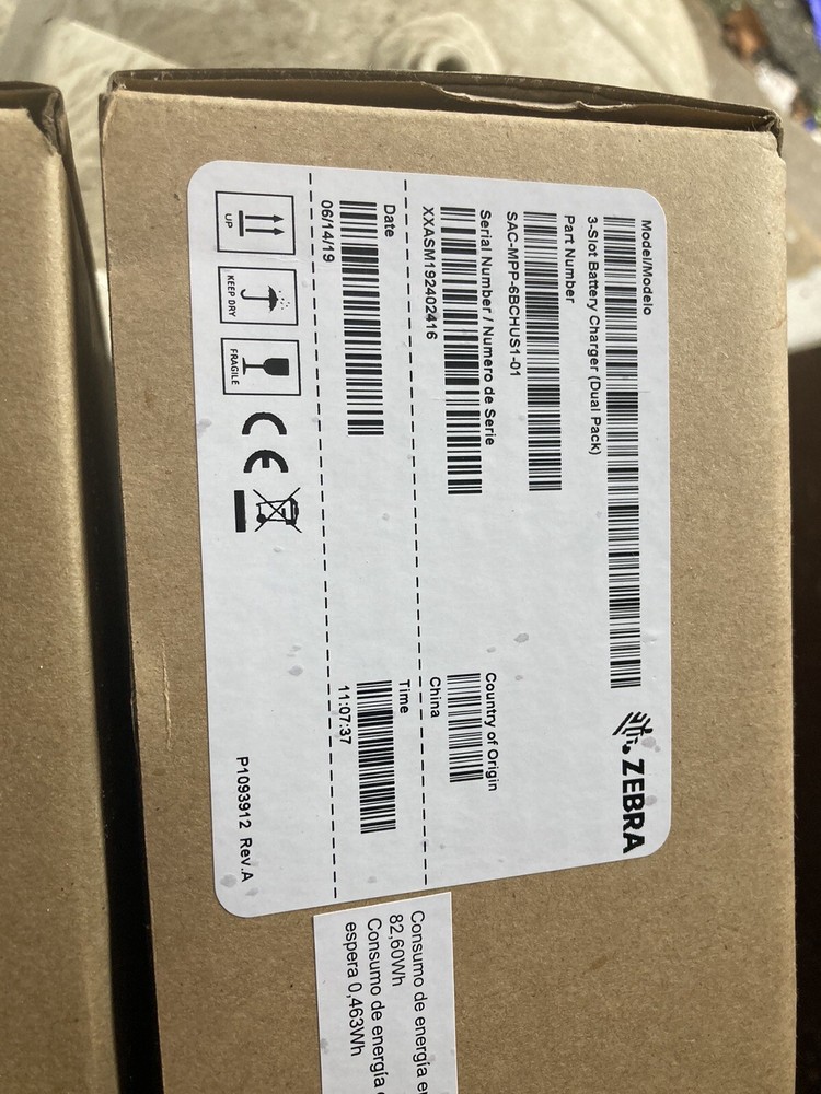 Brand NEW *ZEBRA* 3-Slot Battery Charger Dual pack SAC-MPP-6BCHUS1-01