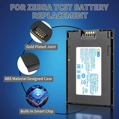 10-Pack Zebra TC57 Scanner Battery Replacement for TC51 TC52 TC56 TC57
