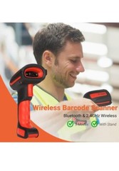Wireless Barcode Scanner, MJ 2020DB 2.4GHz Wireless Handheld Scanner Only!