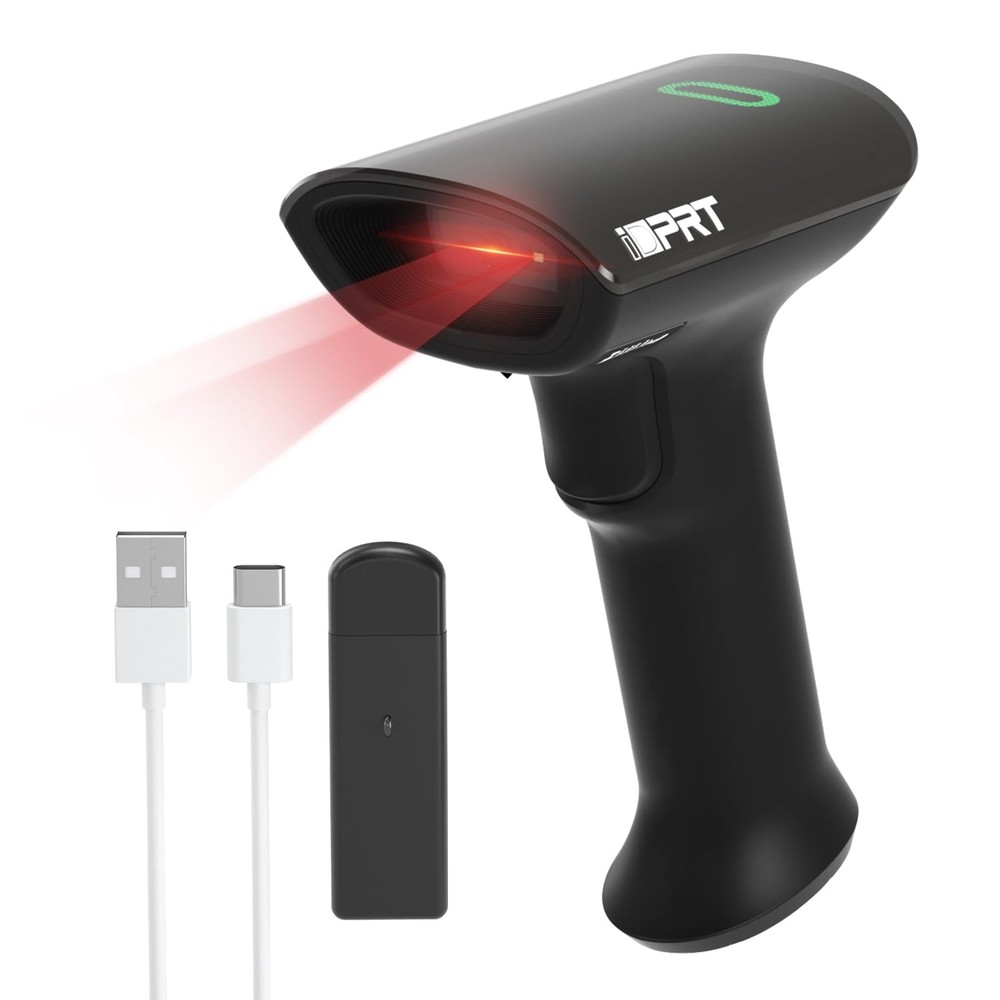 iDPRT Bluetooth 1D 2D QR Barcode Scanner, Wireless Barcode Scanner, Handheld UPC