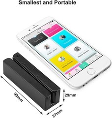 Compact USB Swipe Card Reader – 3 Tracks, Bi-Directional for Instant Processing