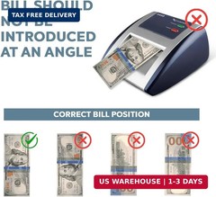 AccuBANKER D450 Counterfeit Bill Detector, 5 Point Detection | Verifies magnetic