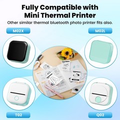 10 Rolls White Thermal Paper 1.96 Inch x 11.4 Ft For T02 M02X Mini Printer