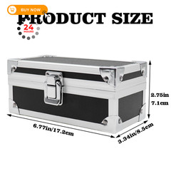 Lockable Cash Box, Aluminium Alloy Money Box for Cash, Small, Snap Lock