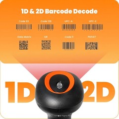 HT20 Wireless 2.4GHz 2D & 1D Barcode Scanner QR Code & Barcode Wired & Wirele…