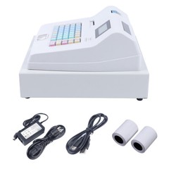 48Key Desktop Electronic Cash Register POS Casher Digital LED Display w/ Drawer