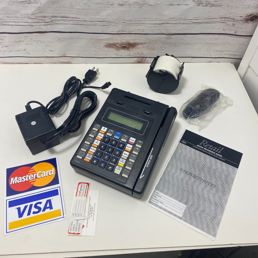 Hypercom TSYS T7PT VMS VISA EBT T7P Credit Card Reader Machine Land Phone Line
