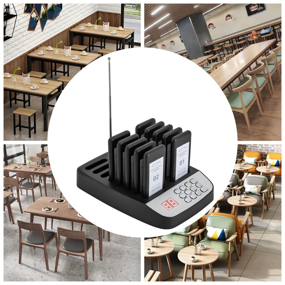 For Food Truck Clinic Club Restaurant Pager System Guest Queuing 10 Buzzer Pager