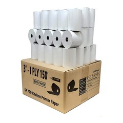 CASH REGISTER PAPER FOR STAR SP700 3&Prime; x 150&prime; BOND (50 NON-THERMAL) POS KITCHE…