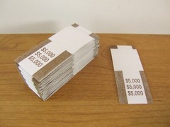 Lot Money Currency Strap 5,000 Cash Bill Dollar Bills Wrap Bank Band 5000 $ 5