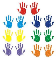 42 Handprint Sticker Paper Easy Write Paper Classroom Decor Wall Floor Art Craft